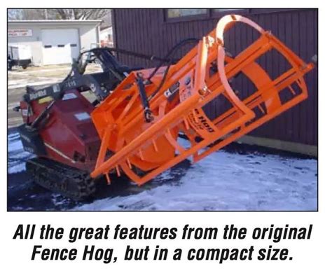 fence hog mini skid steer fence installer|Mini Fence Hog by EZG .